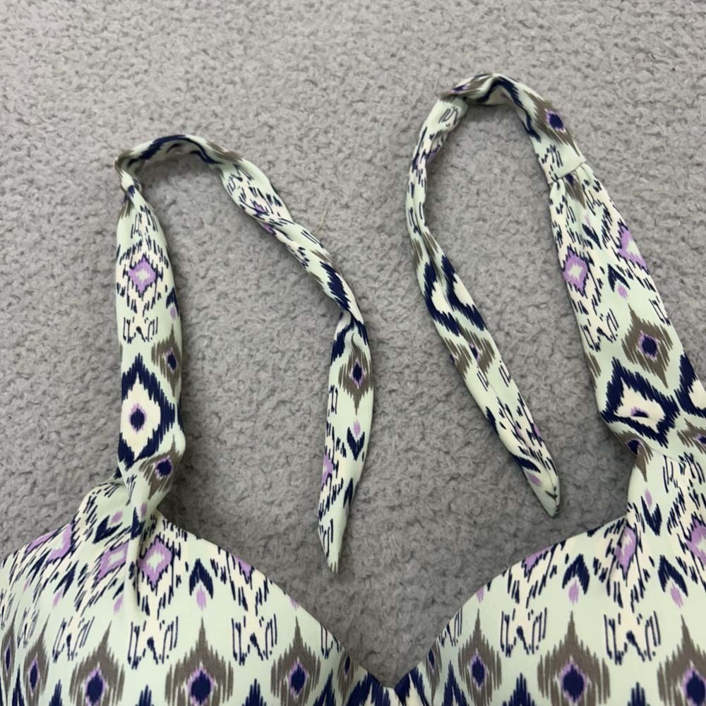 Victoria's Secret Bikini Top 34D Ikat Southwestern Push Up Halter Underwire